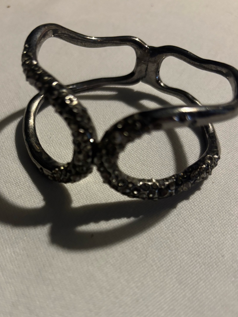 Silver Double Circle Pavé Ring - Women Jewelry Alexis Bittar.